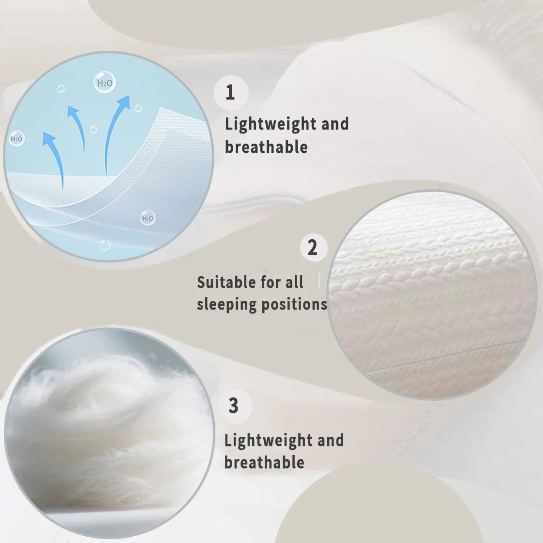 Luxury 3D Microfiber Cooling Bed Pillow for Superior Sleep