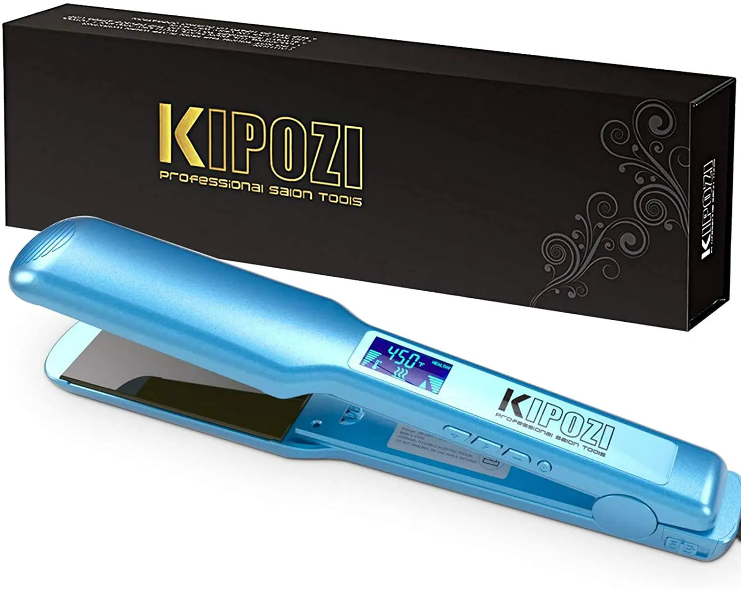 Professional Titanium Flat Iron Hair Straightener With Digital LCD Display