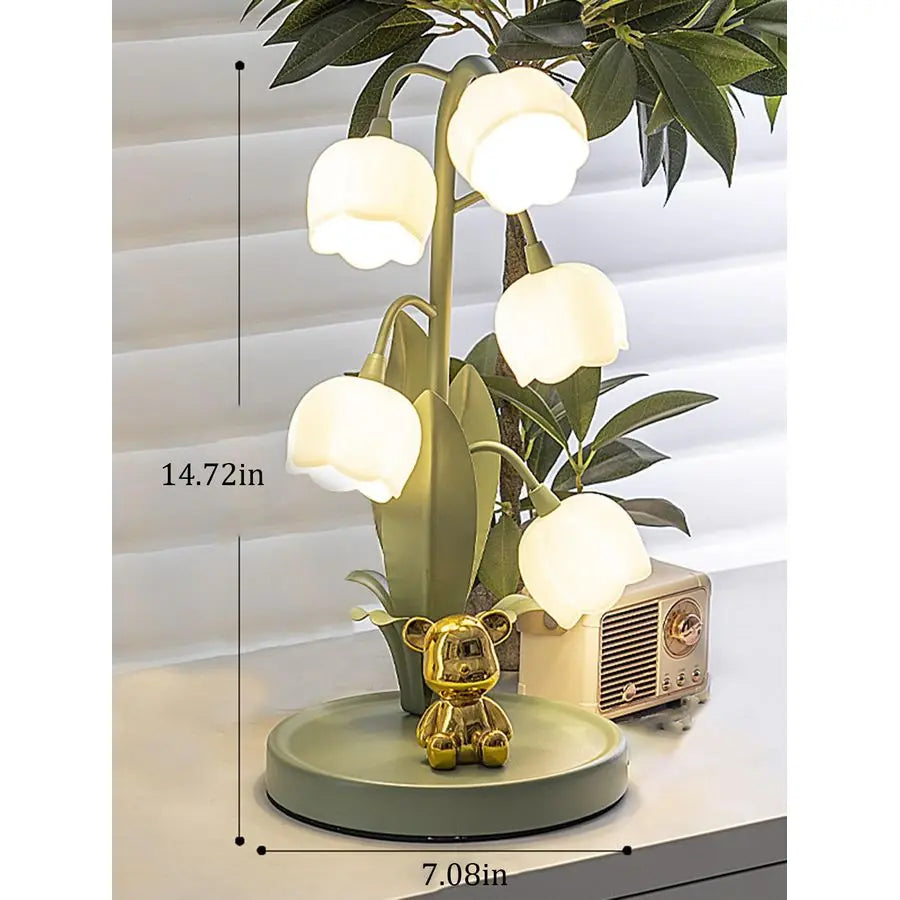 Lily Of The Valley Flower Lamp With Five Bulb Sockets