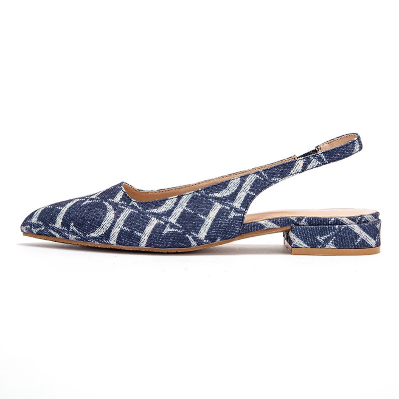 CHCH Summer Low Heel Ankle Strap Sandals