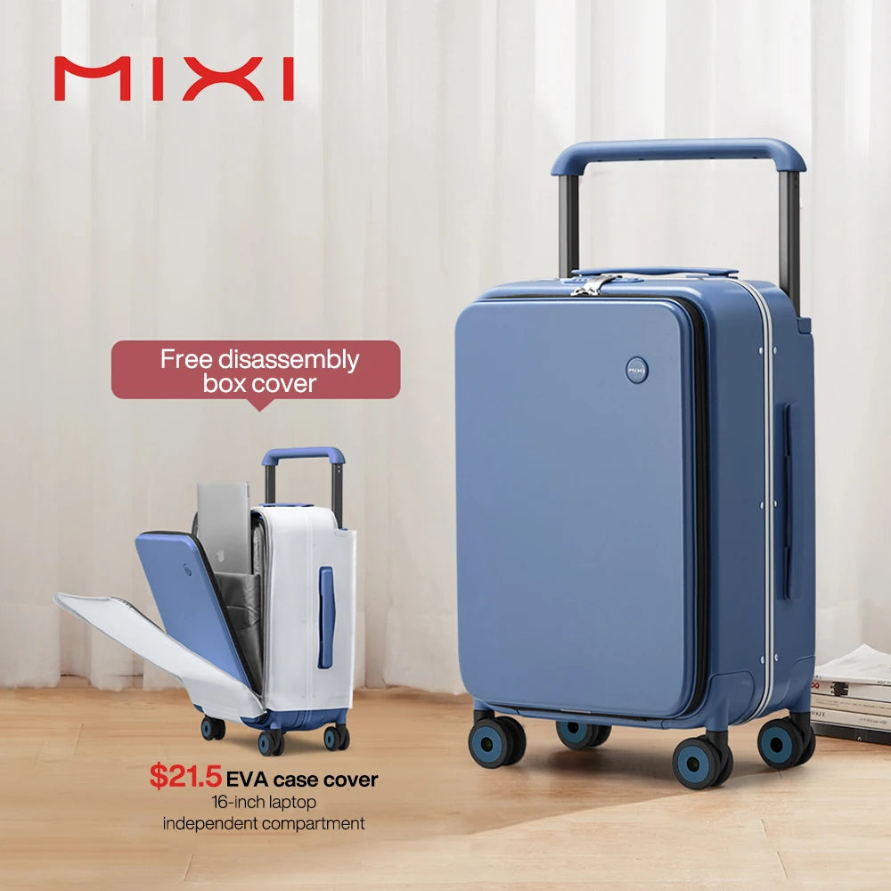 Mixi Unisex Carry On Luggage Hardside PC Aluminum Frame