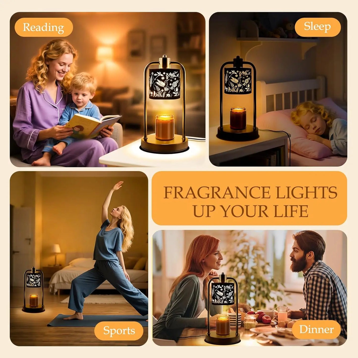 Hummingbird Electric Candle Warmer Lamp With Timer
