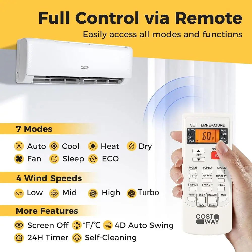 Energy Star Heat Pump Mini Split Air Conditioner 21 SEER