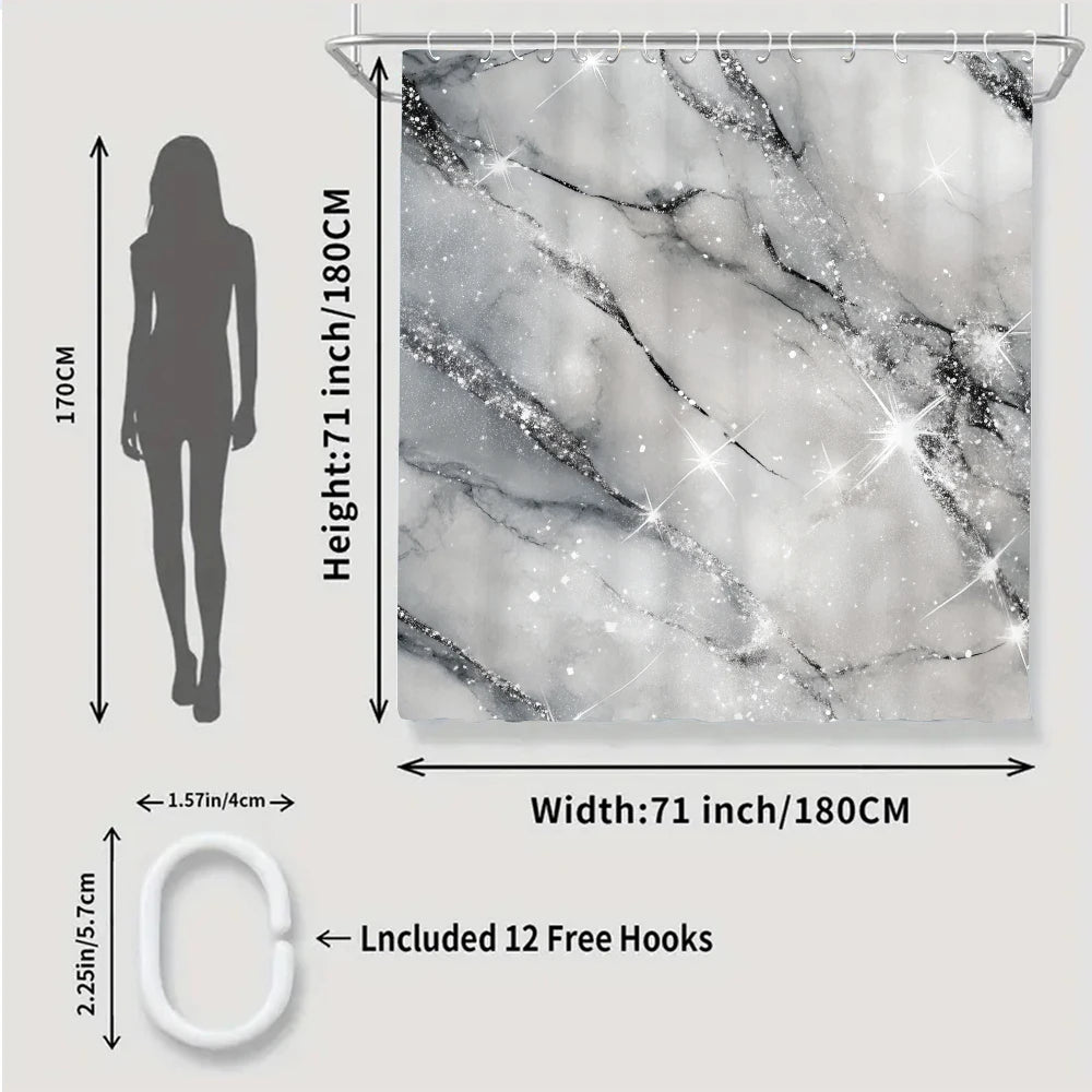 Starlight Bathroom Four-Piece Polyester Knit Set for Home Use