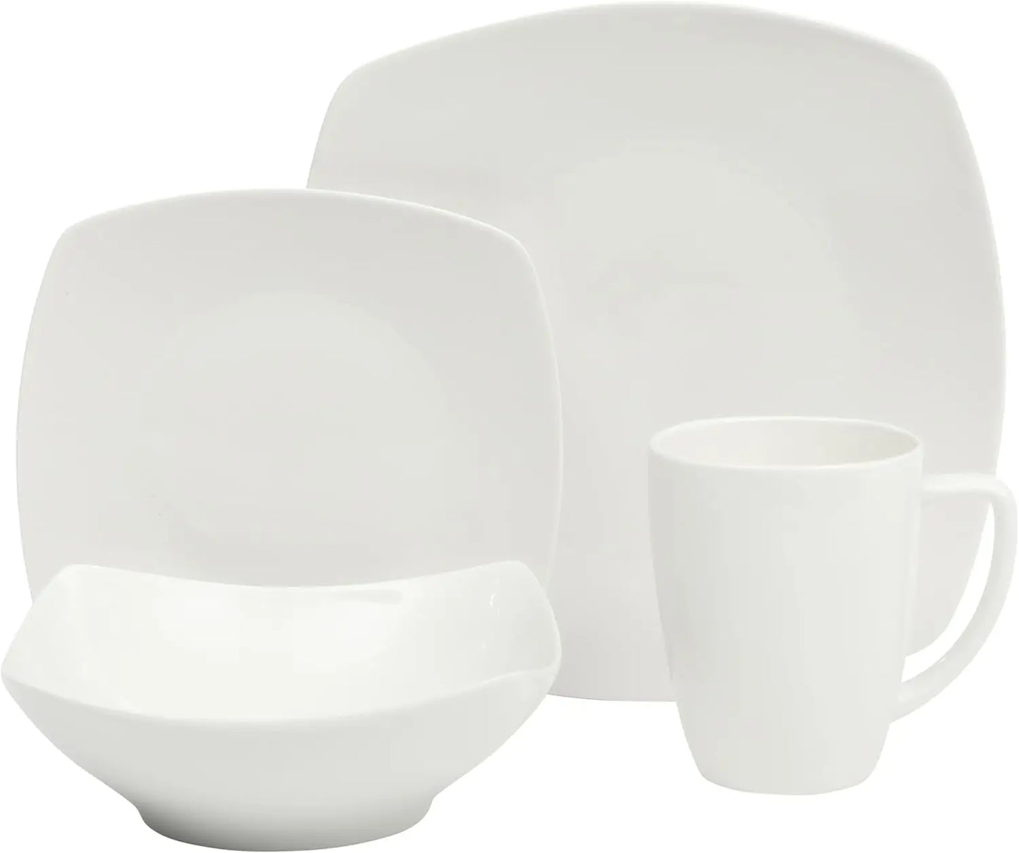 Square Porcelain Dinnerware Set