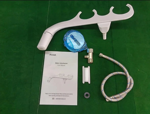 Ultra Slim Bidet Attachment With Dual Nozzle Self Cleaning