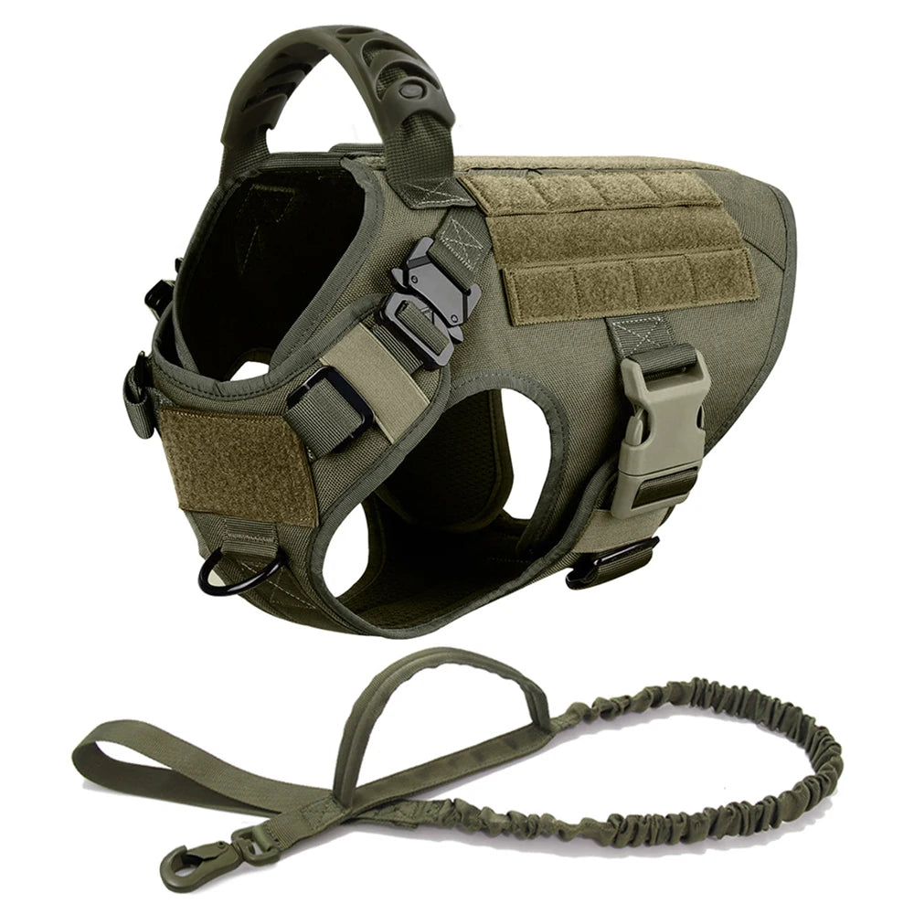 Tactical Dog Harness and Leash Set