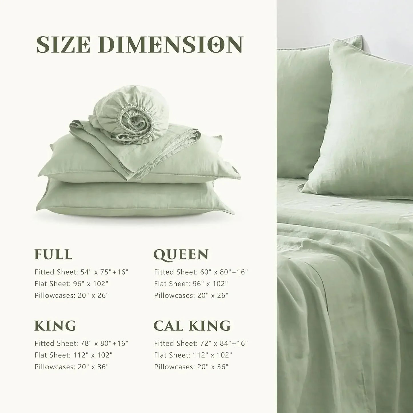 French Linen Sheets Set Natural Flax Bed Sheets Soft Breathable