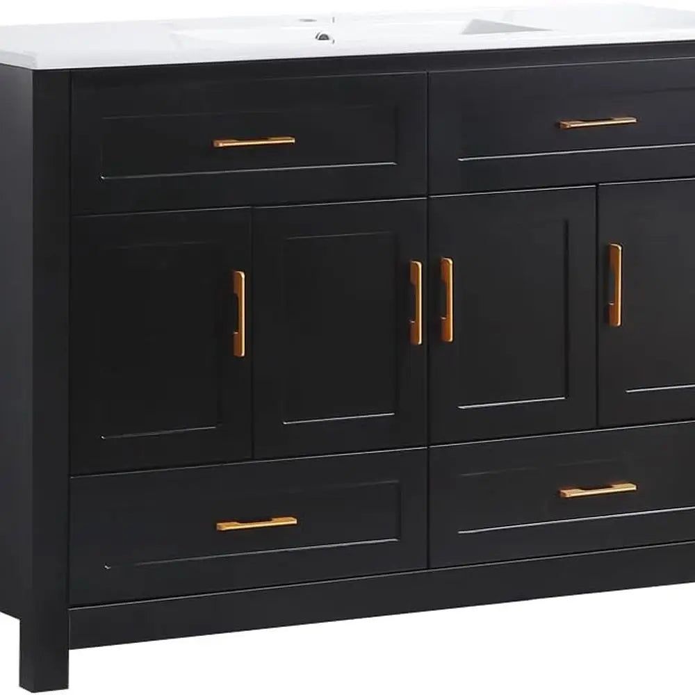 Modern Bathroom Vanity Cabinet With Sink And Soft Close Doors