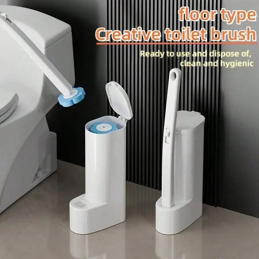 Wall Mounted Toilet Brush With Holder Long Reach Cleaning Tool
