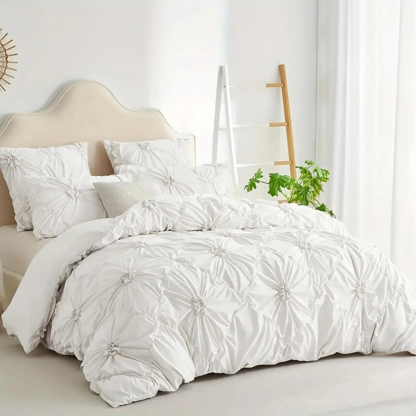 Bohemian Flower Quilt Cover Set 3 Pieces Polyester