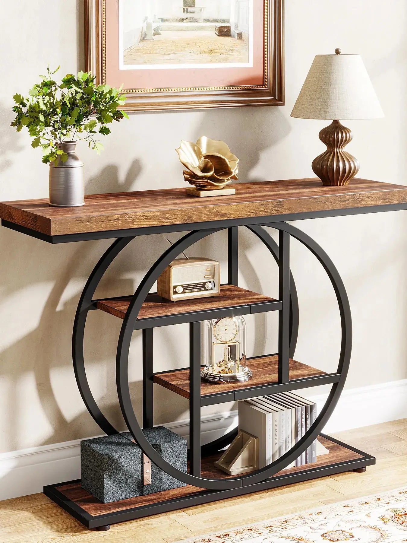 4 Tier Entryway Sofa Table For Living Room
