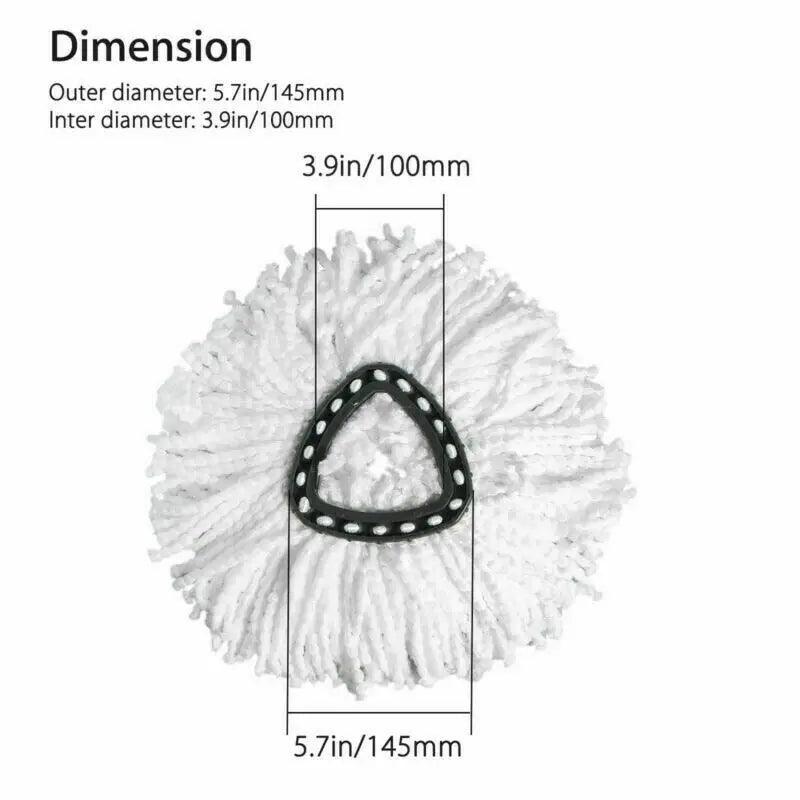 Easy Wring and Clean Turbo Microfibre Mop Replacement Head