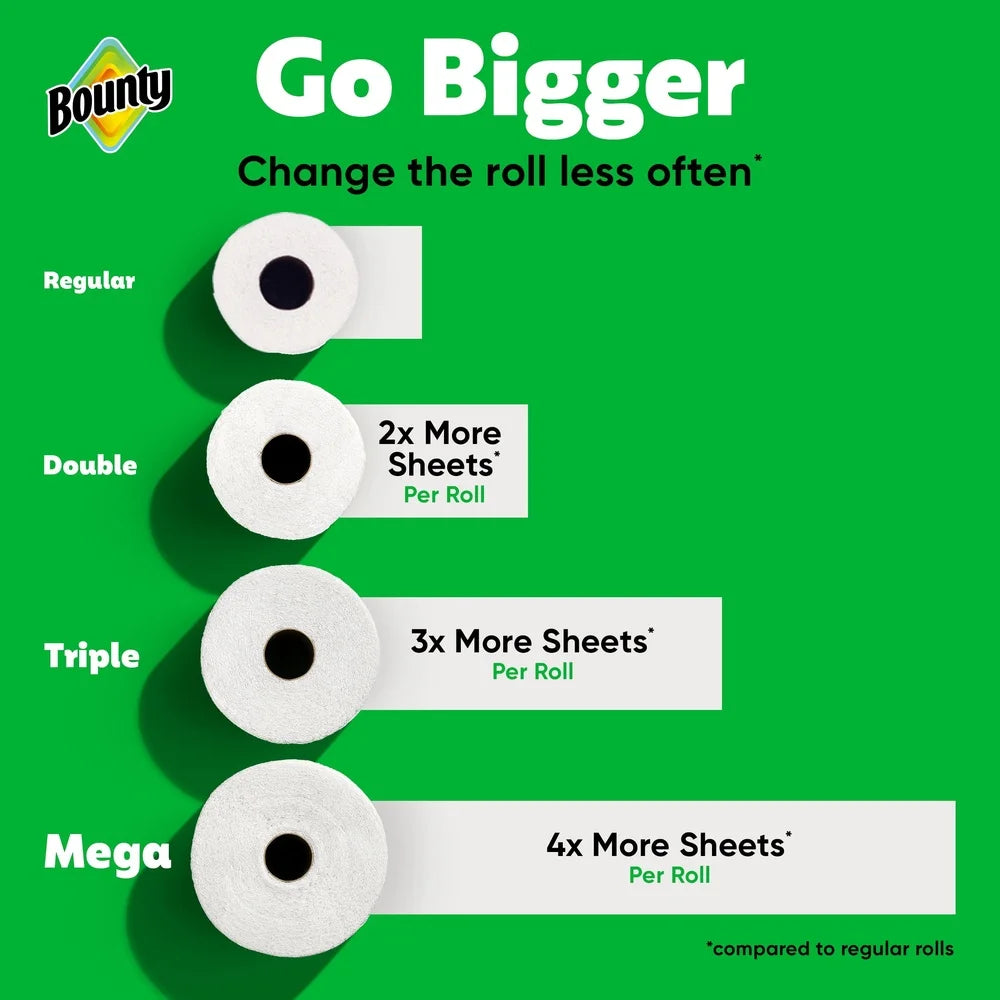 Paper Towels 4 Triple Rolls Quick Cleanup Household Spills