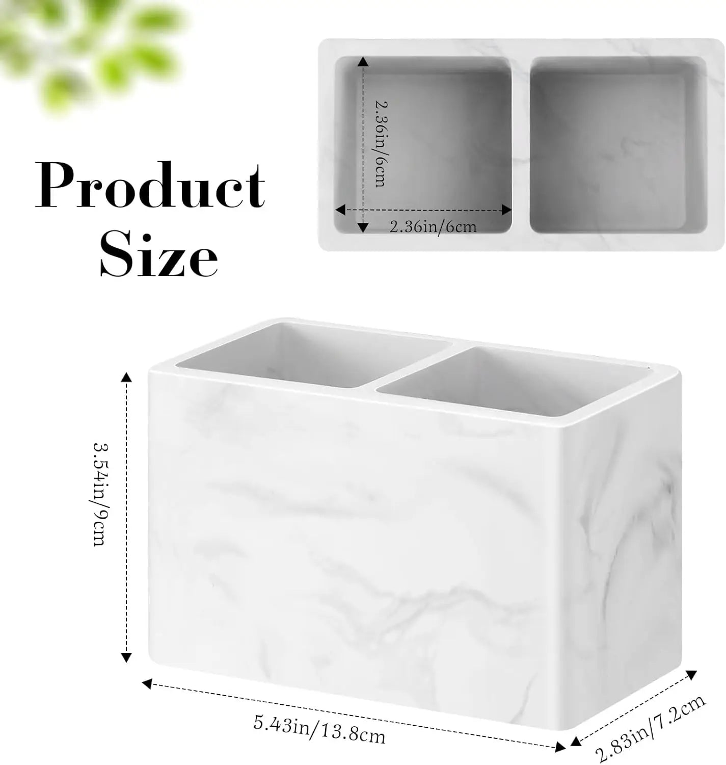 Fast Drying Toothbrush Holder Plastic for Bathroom or Kitchen Made in USA