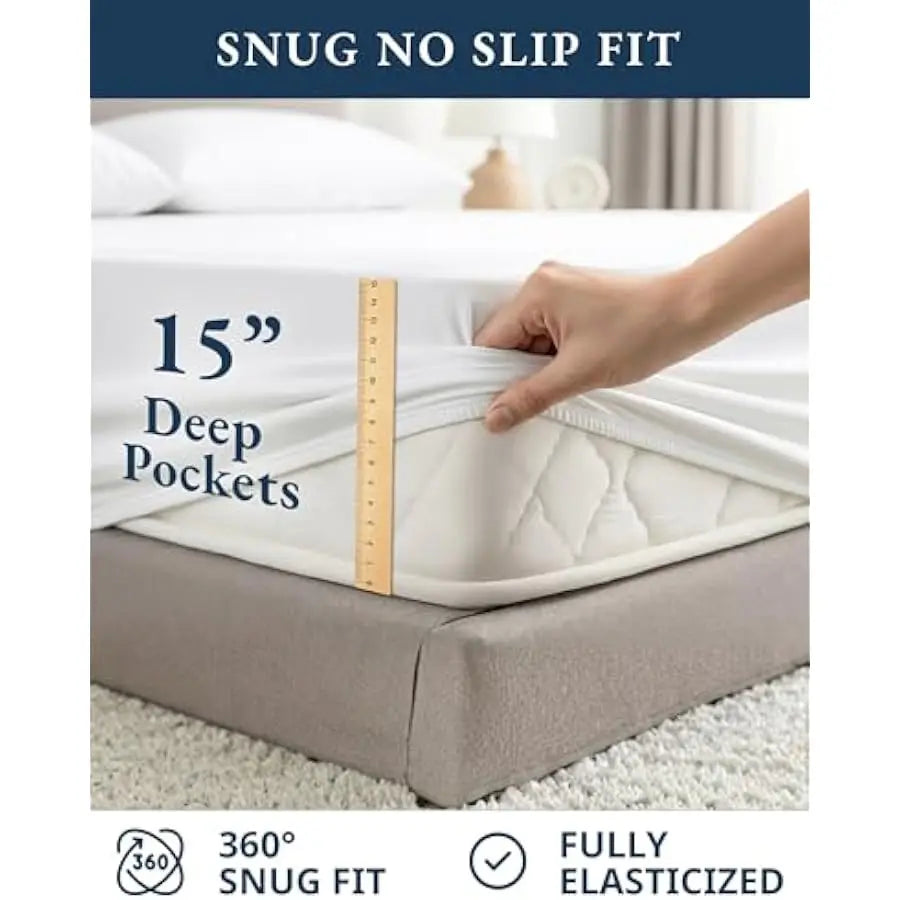 Organic Cotton Percale Sheet Set 4 Piece Deep Pocket GOTS Certified
