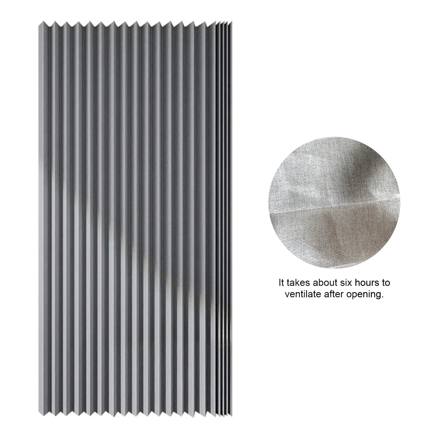 APWIKOGER Foldable Waterproof Magnetic Shower Curtain