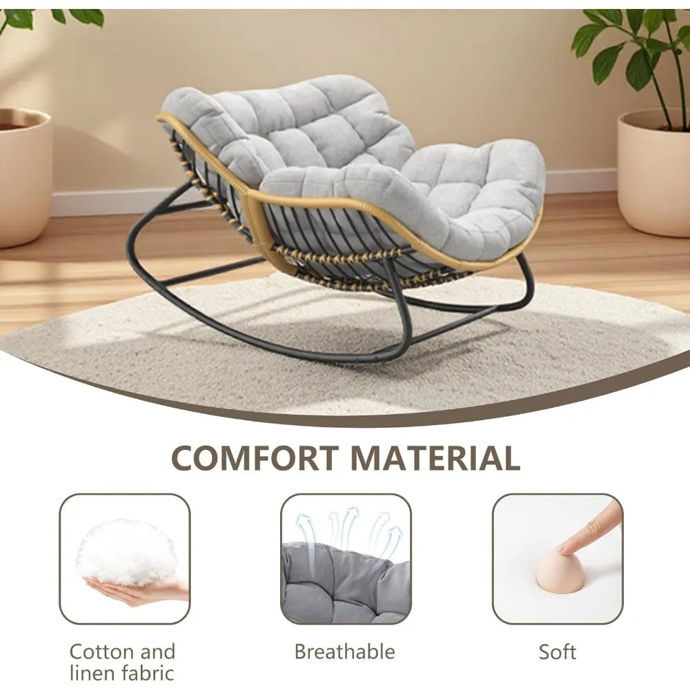 Rattan Wicker Outdoor Rocking Chair