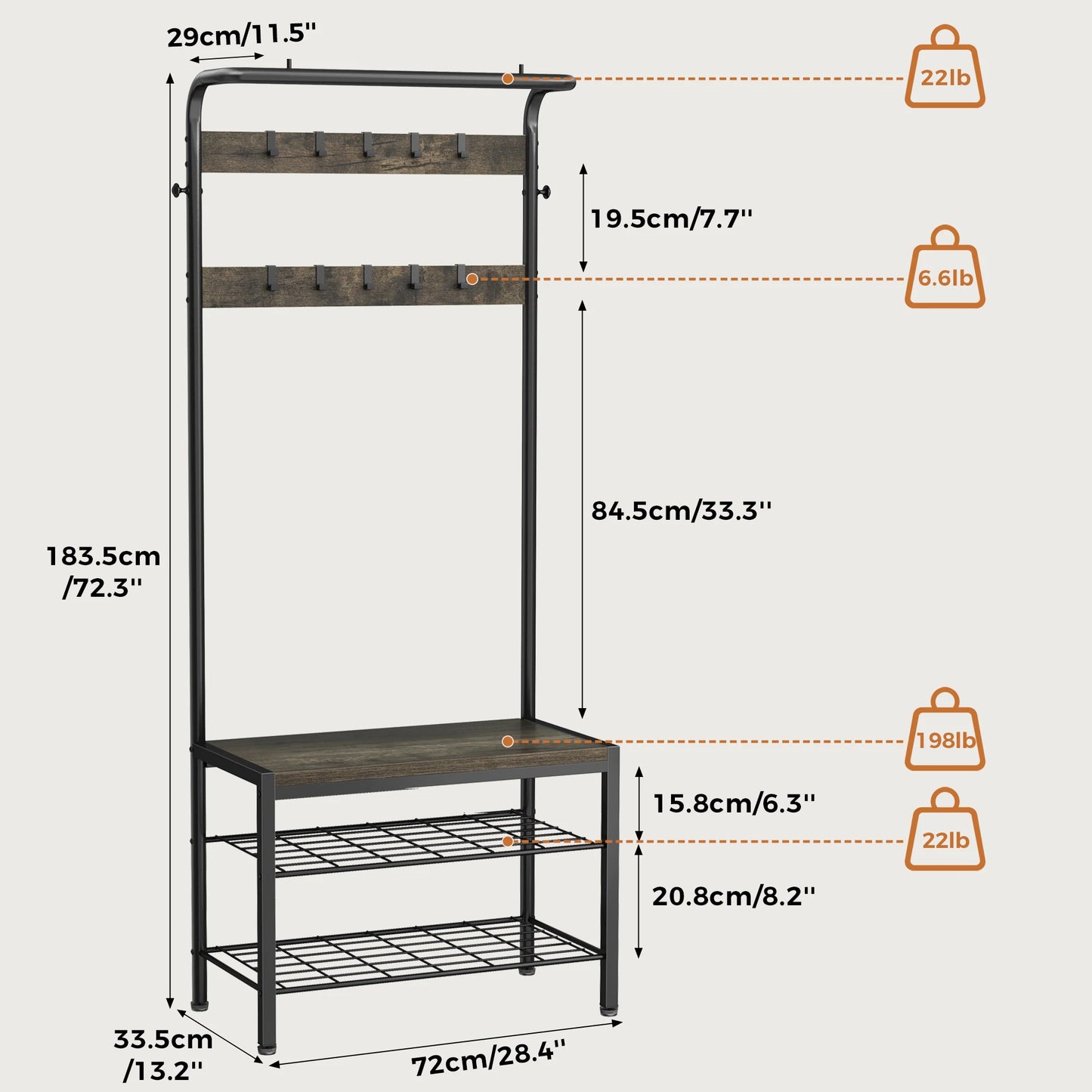 4 In 1 Entryway Bench With Shoe Storage Organizer