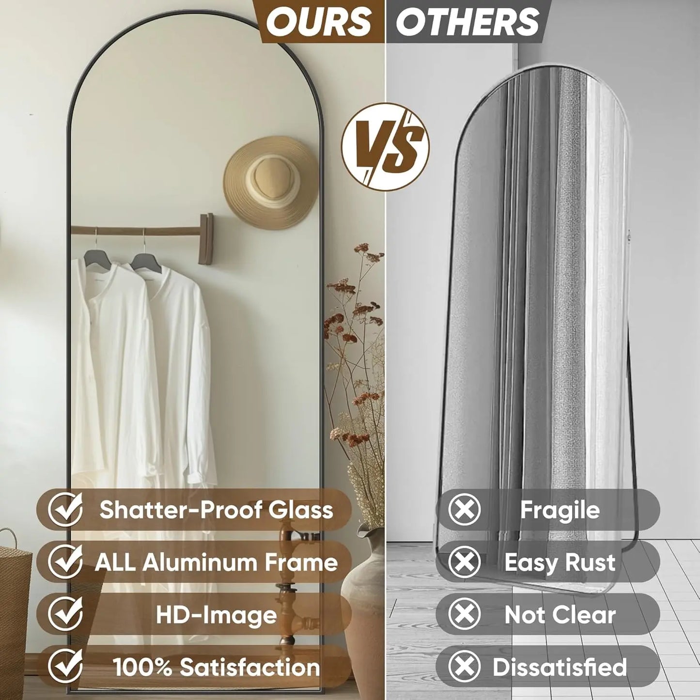 Beautiful Floor Mirror With Stand