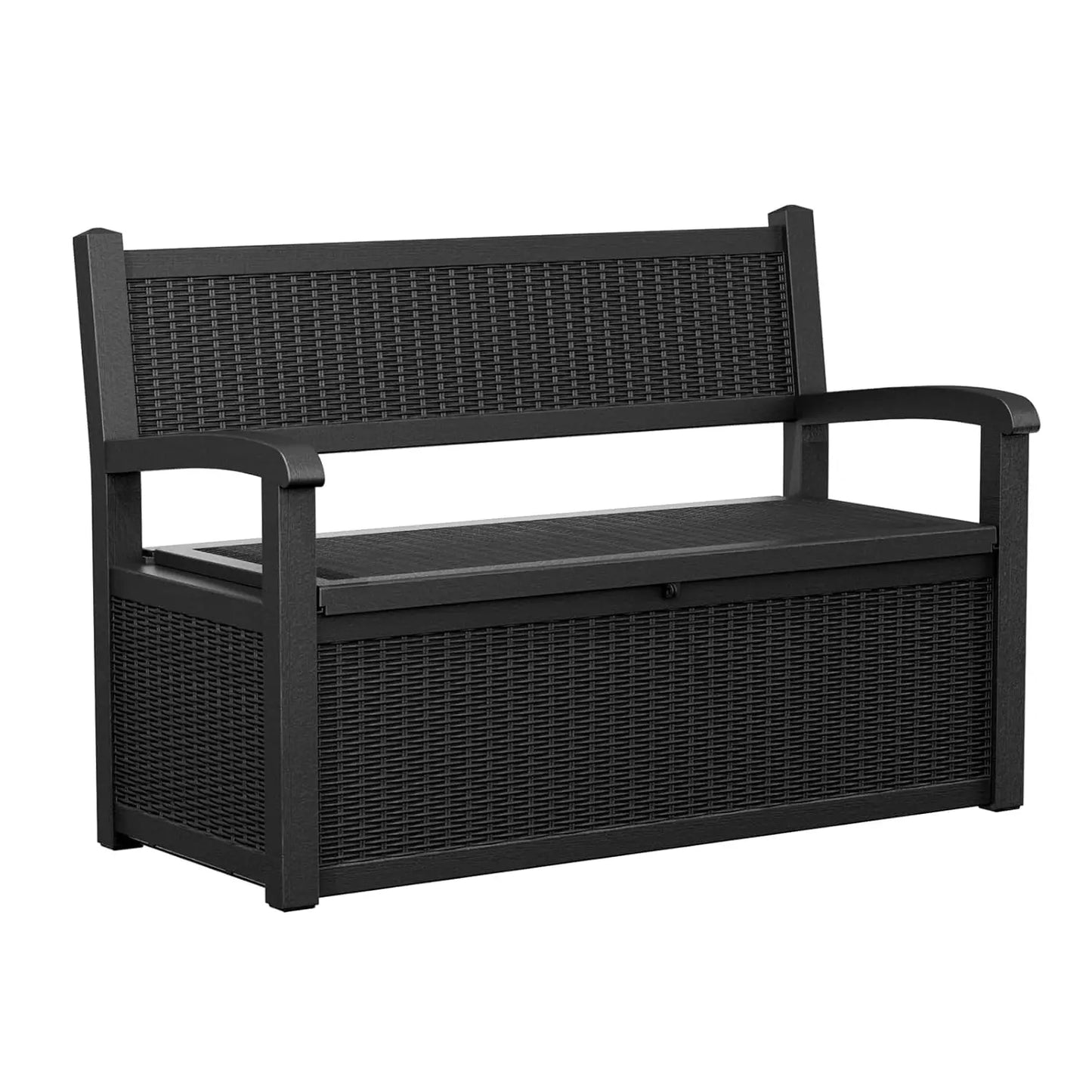 Outdoor Resin Storage Bench Deck Box Waterproof and Lockable