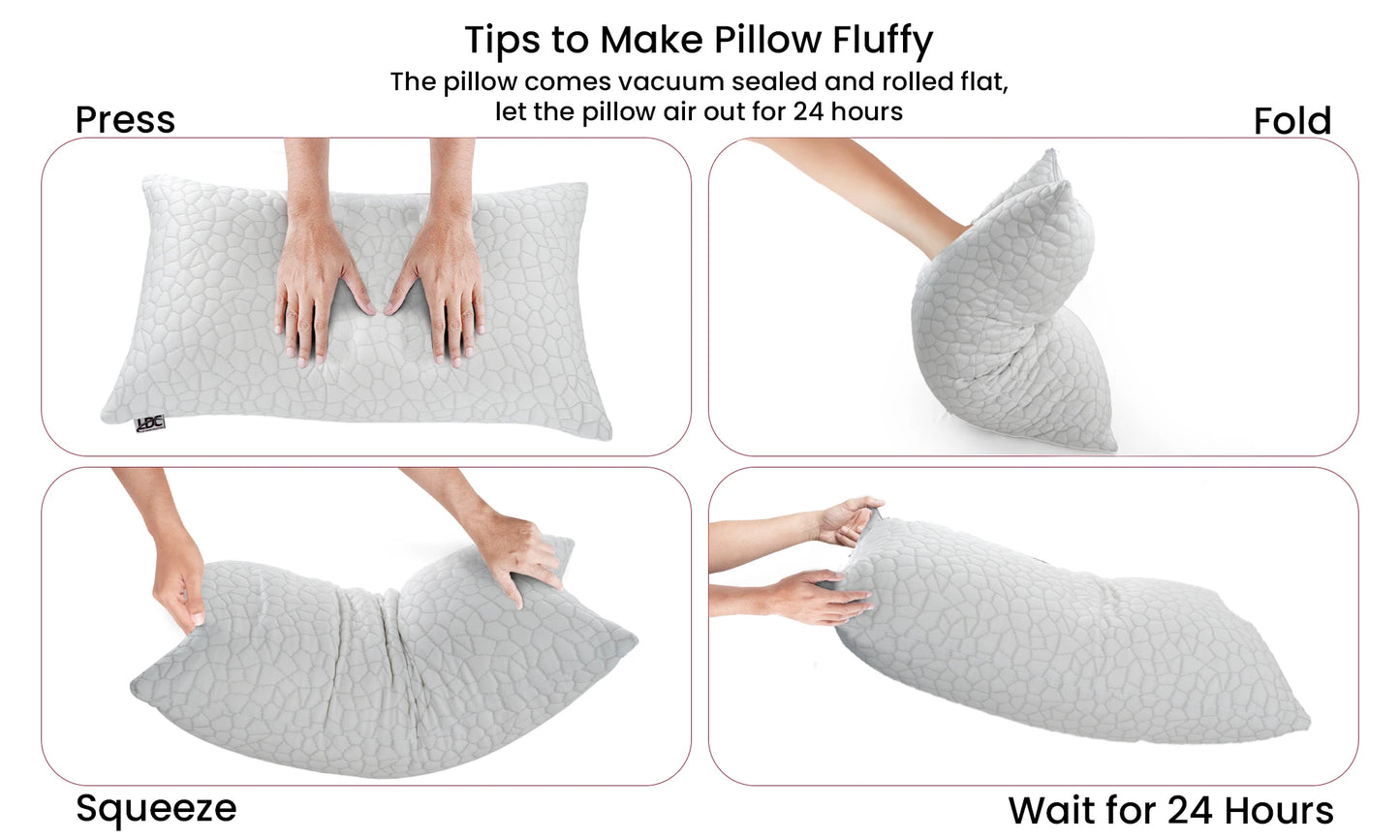 Shredded Memory Foam Pillows 2 Pack With Washable Covers