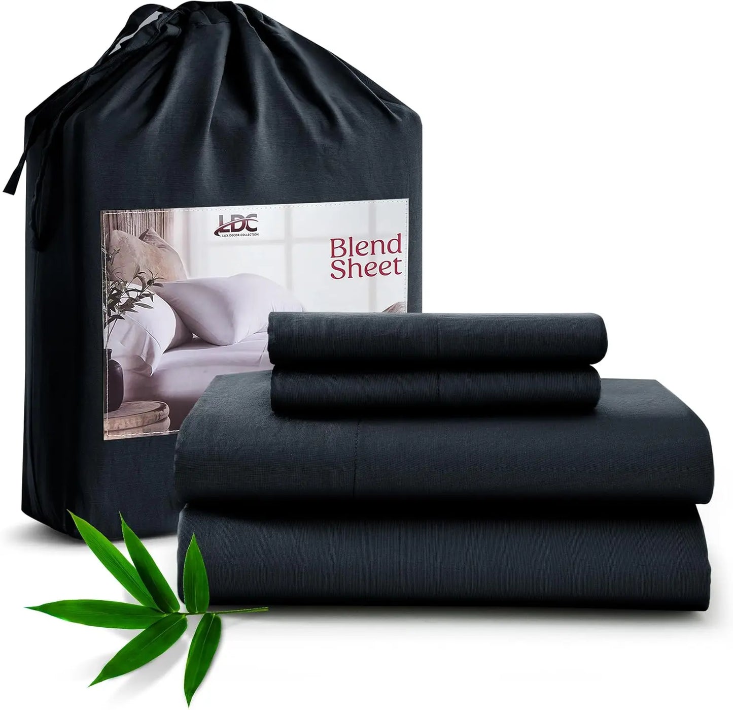 LDC Lux Decor Collection Bamboo Bedsheet Set Soft Breathable Rayon