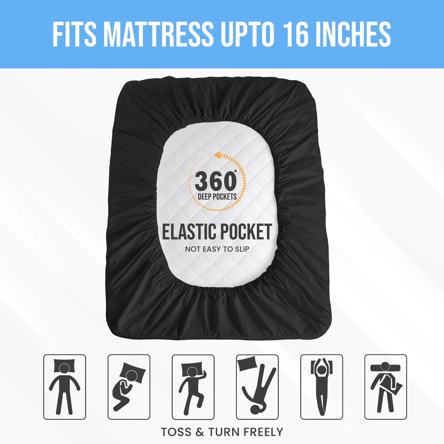 Lux Decor Quilted Mattress Pad With Elastic Fitted Cover