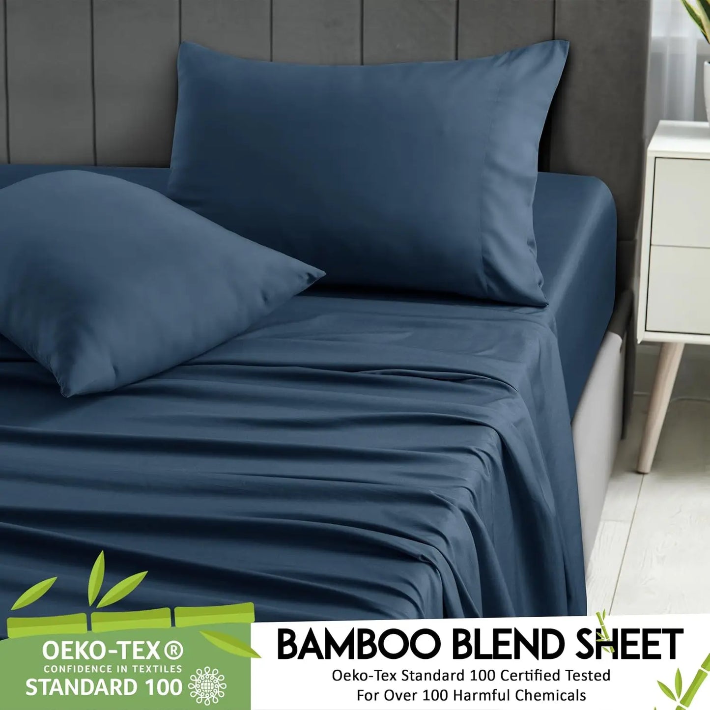 LDC Lux Decor Collection Bamboo Bedsheet Set Soft Breathable Rayon