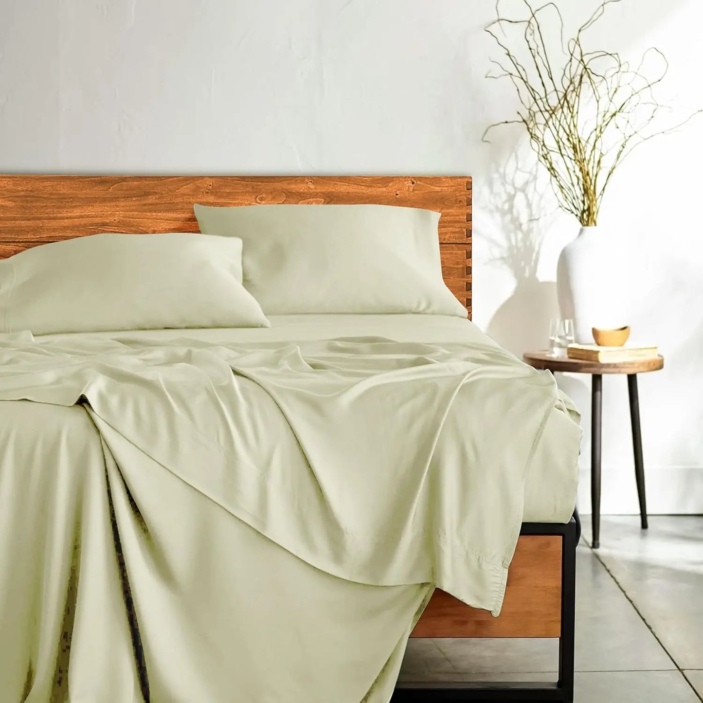LDC Lux Decor Collection Bamboo Bedsheet Set Soft Breathable Rayon