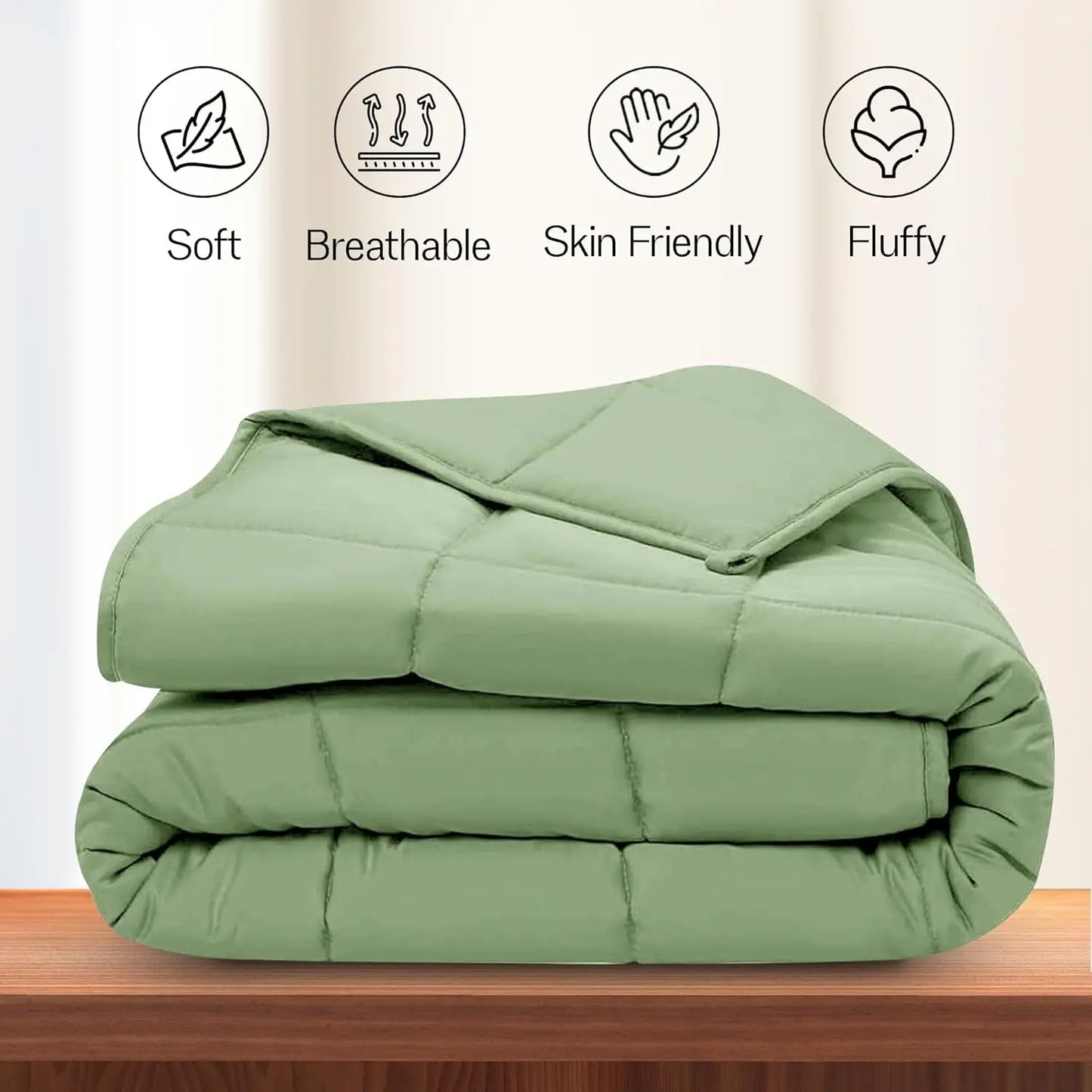 LDC Lux Decor Collection Down Alternative Box Stitched Comforter