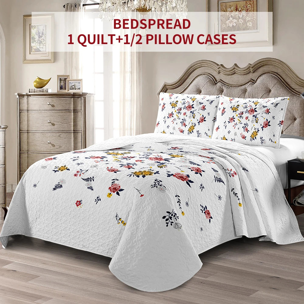 Universal 4 Seasons Bed Cover Set Quilted Polyester Bedding