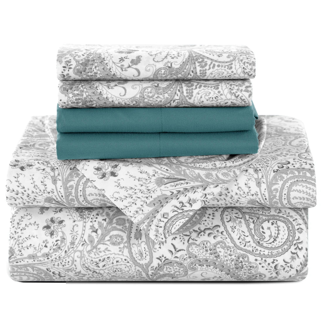 LDC Lux Decor Collection Paisley Microfiber Sheet Set