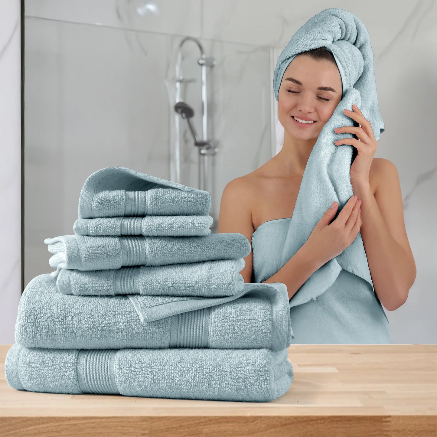 LDC Lux Decor Collection Bath Towel Set 100 Percent Cotton