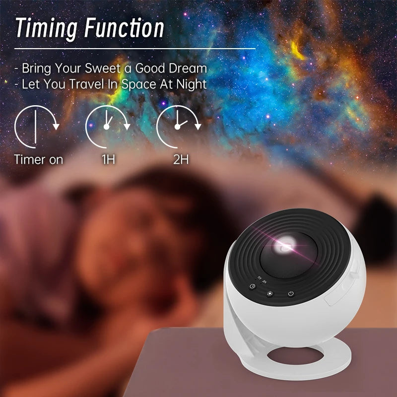 AUSYLE Galaxy Star Night Light Projector 360 Rotating Planetarium Lamp
