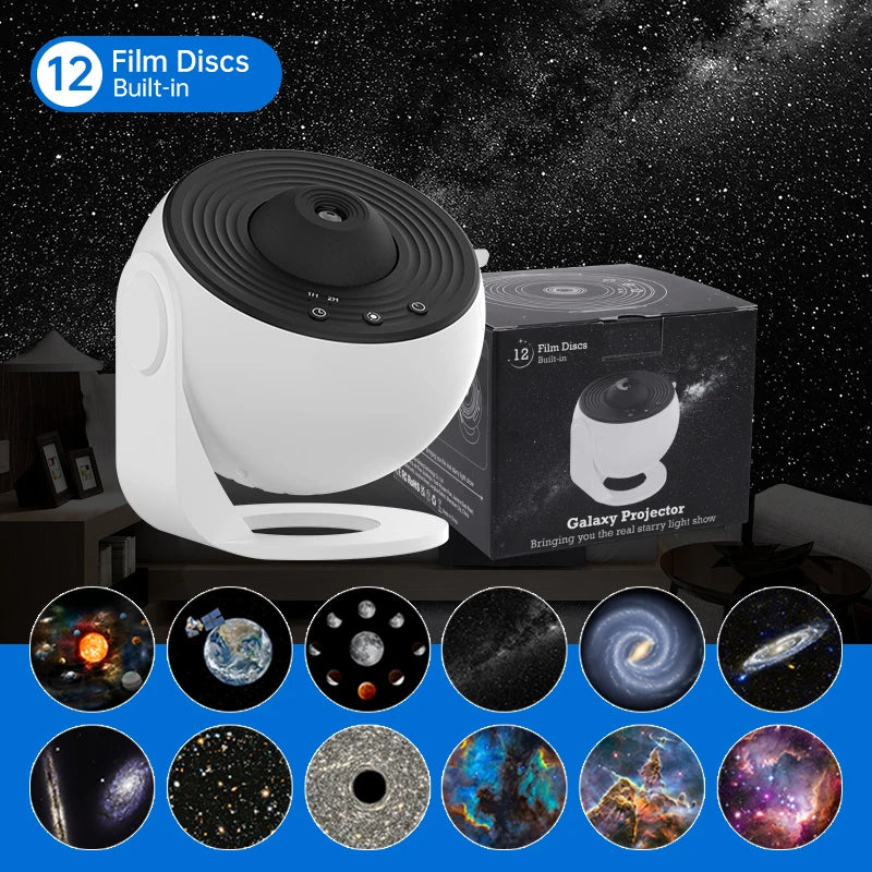 AUSYLE Galaxy Star Night Light Projector 360 Rotating Planetarium Lamp
