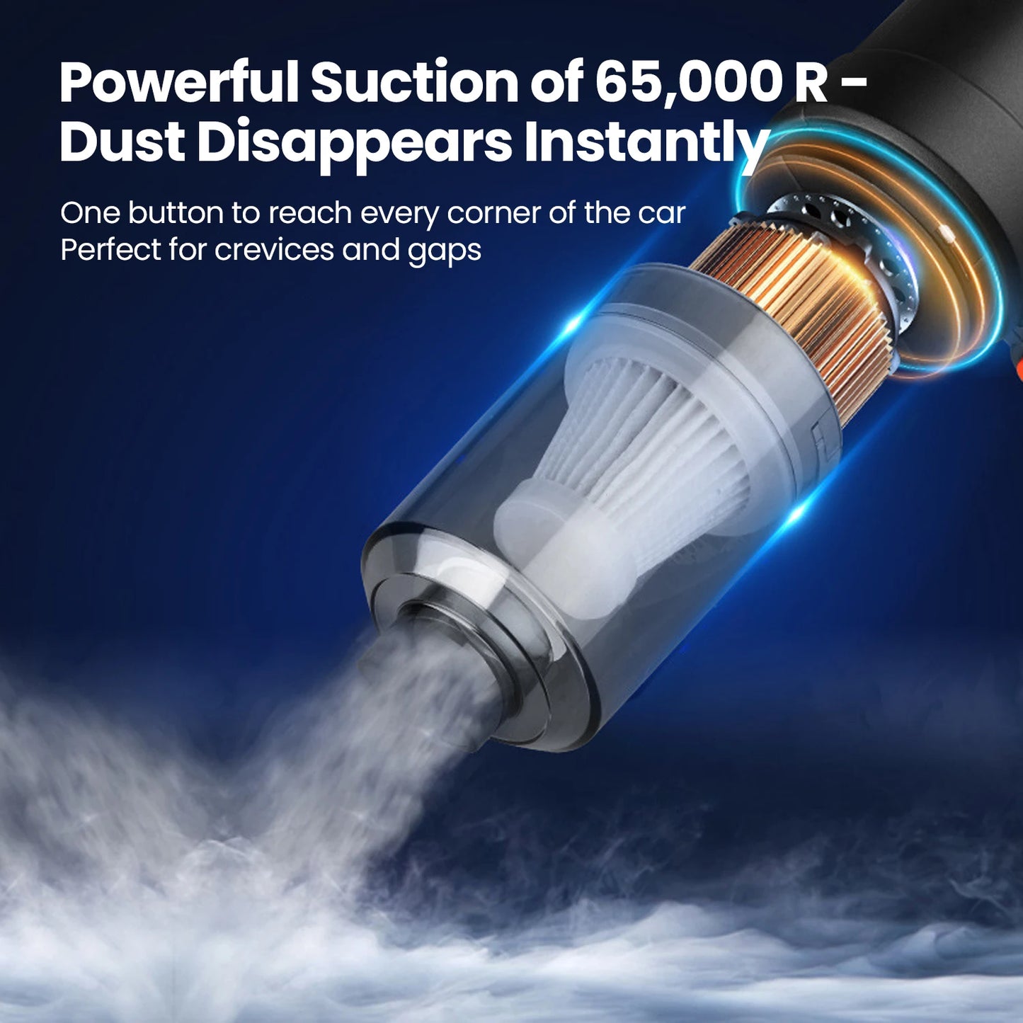 Cordless Handheld Car Vacuum Cleaner 120W Powerful Suction