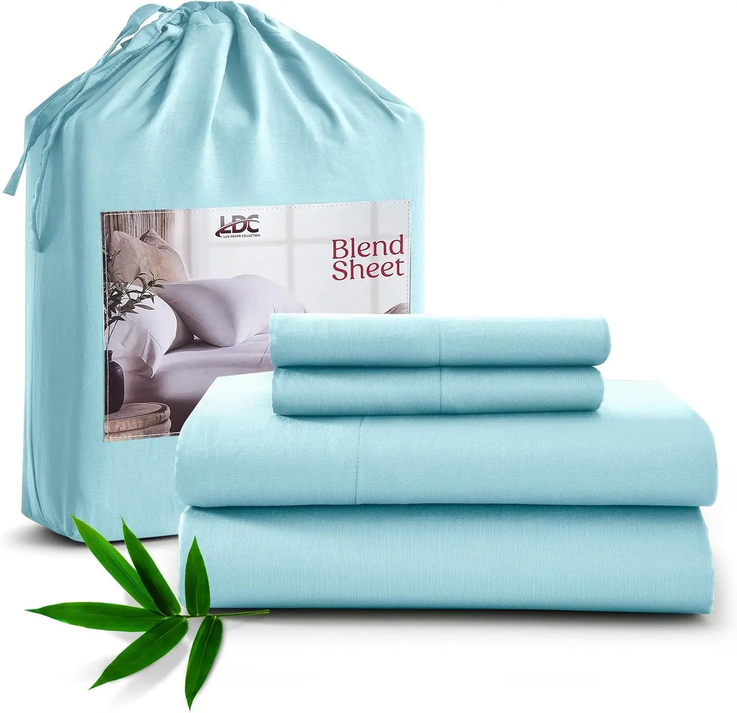 LDC Lux Decor Collection Bamboo Bedsheet Set Soft Breathable Rayon