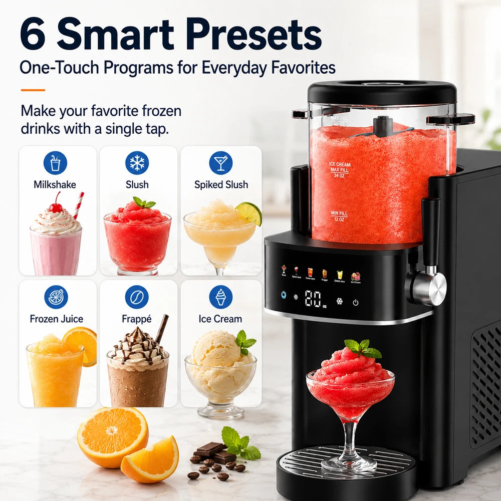 Multi Functional Beverage Machine With LED Display And Six Presets