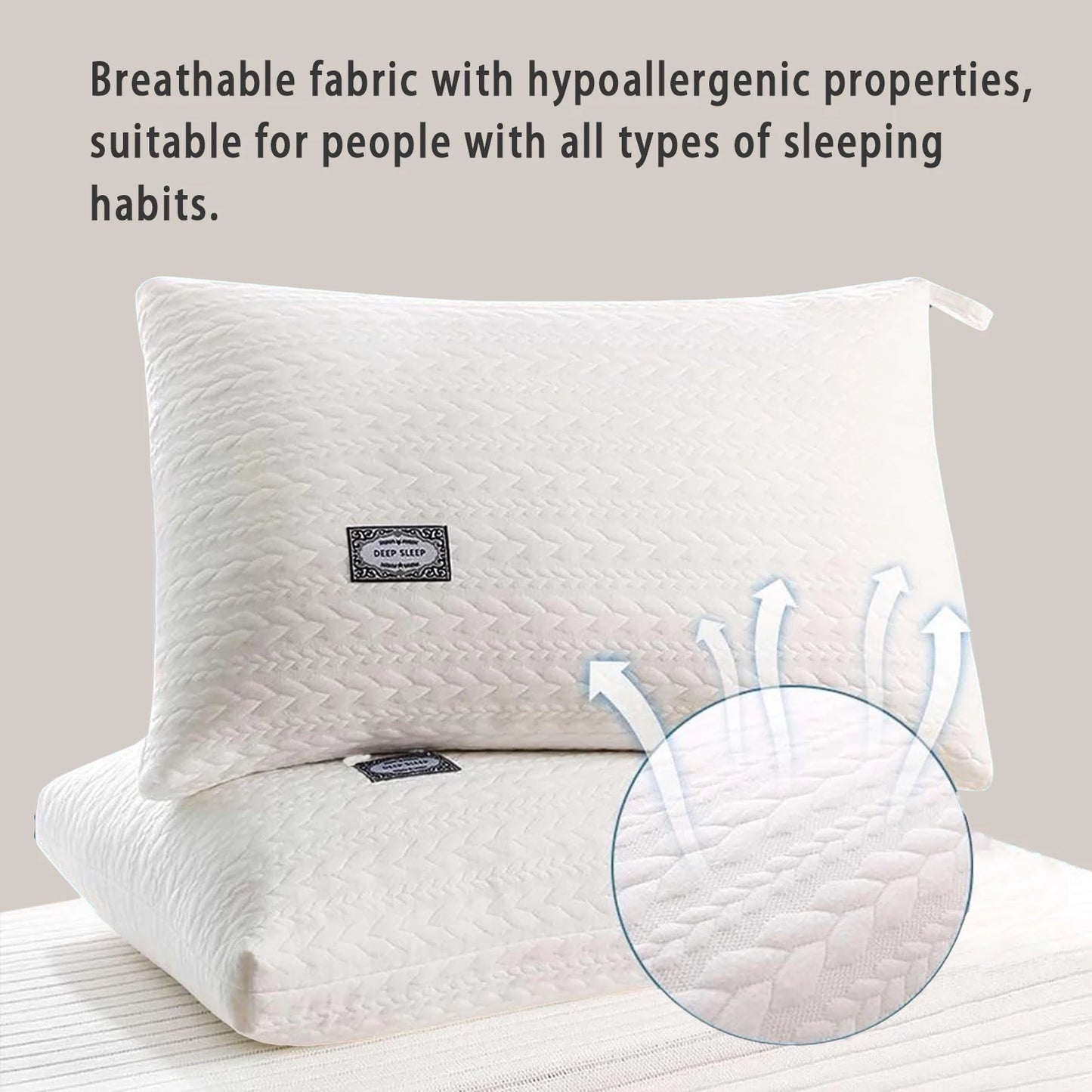 Luxury 3D Microfiber Cooling Bed Pillow for Superior Sleep