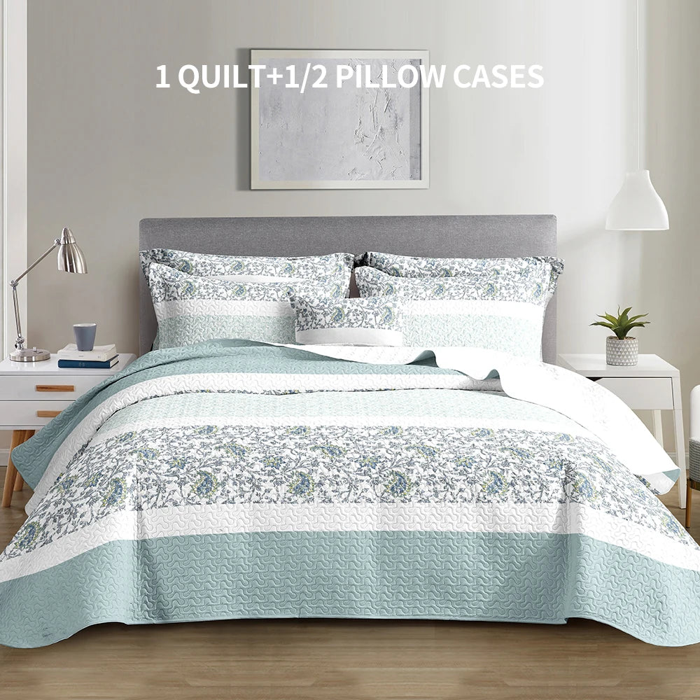 Universal 4 Seasons Bed Cover Set Quilted Polyester Bedding