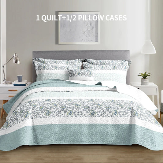 Universal 4 Seasons Bed Cover Set Quilted Polyester Bedding