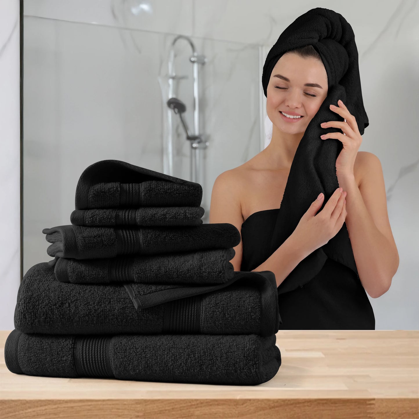 LDC Lux Decor Collection Bath Towel Set 100 Percent Cotton