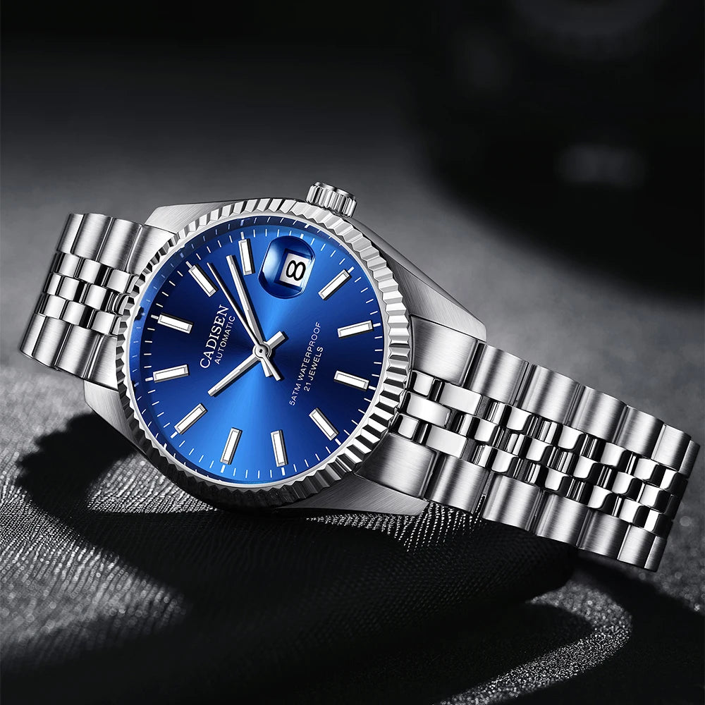 Cadisen Luxury Mechanical Watch Stainless Steel Waterproof
