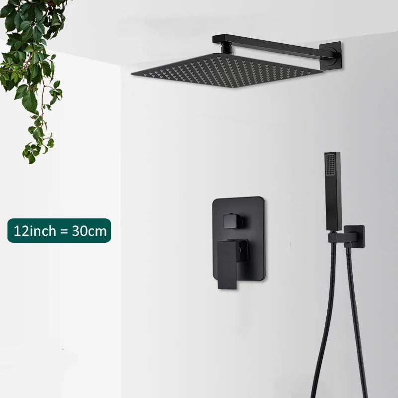 Rain Shower Faucet Set With Tub Spout System