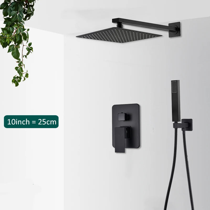 Rain Shower Faucet Set With Tub Spout System