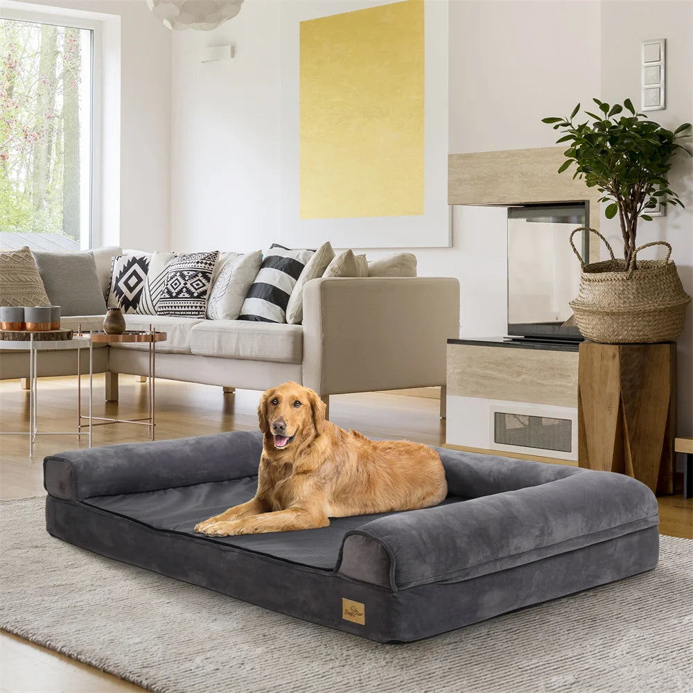Calming Orthopedic Memory Foam Dog Bed Sofa
