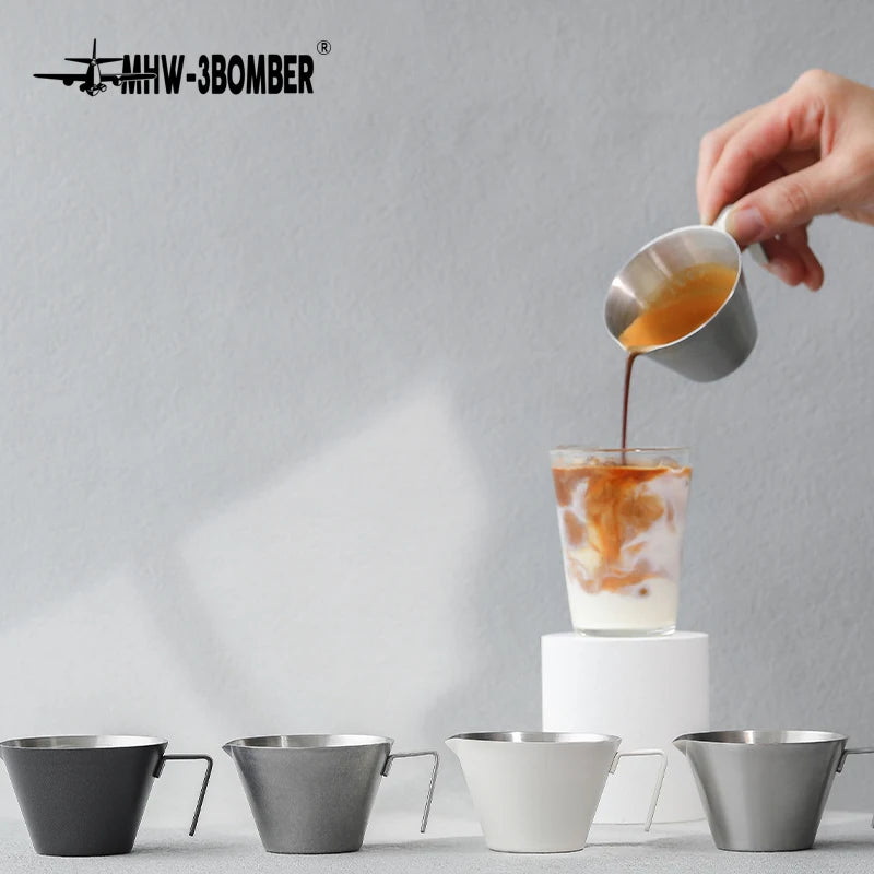 Espresso  Stainless Steel Measuring Cup with Handle Metal