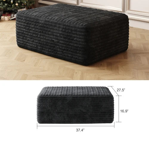 YQXH Cloud Style Corduroy Covered Sectional Sofa U Shaped