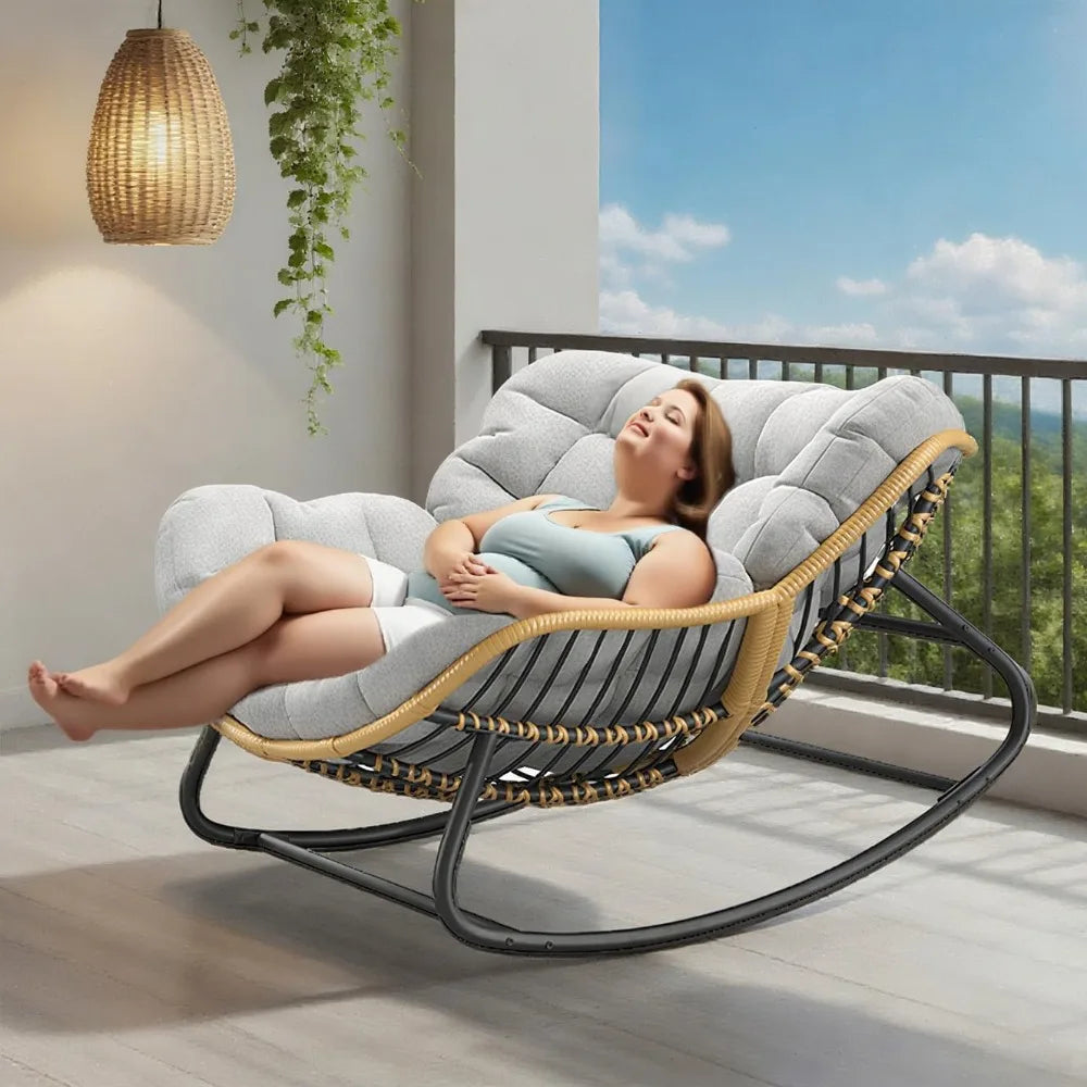 Rattan Wicker Outdoor Rocking Chair